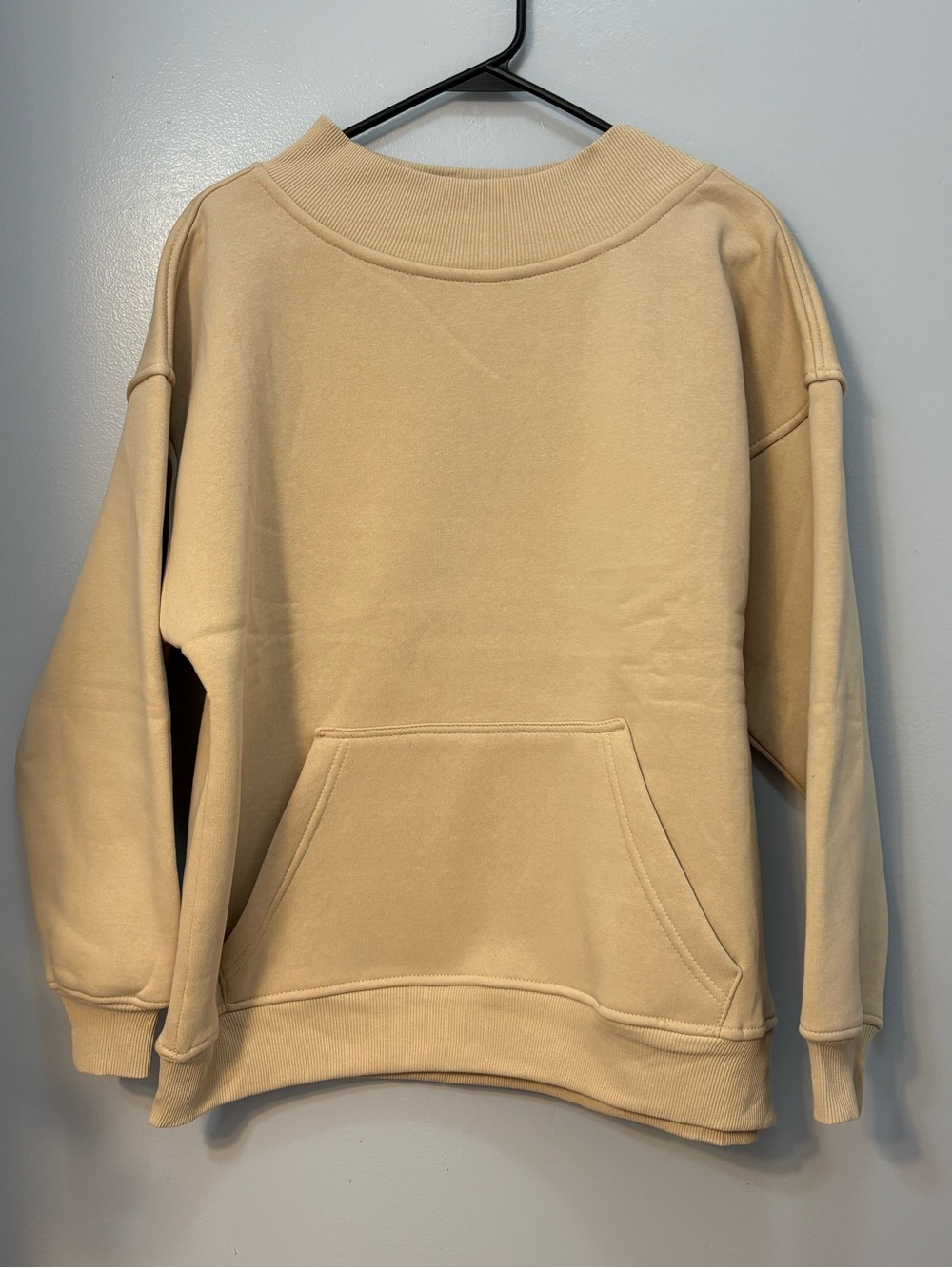 Tremix Signature Heavyweight Mock Neck Sweatshirt Apricot Beige S/M